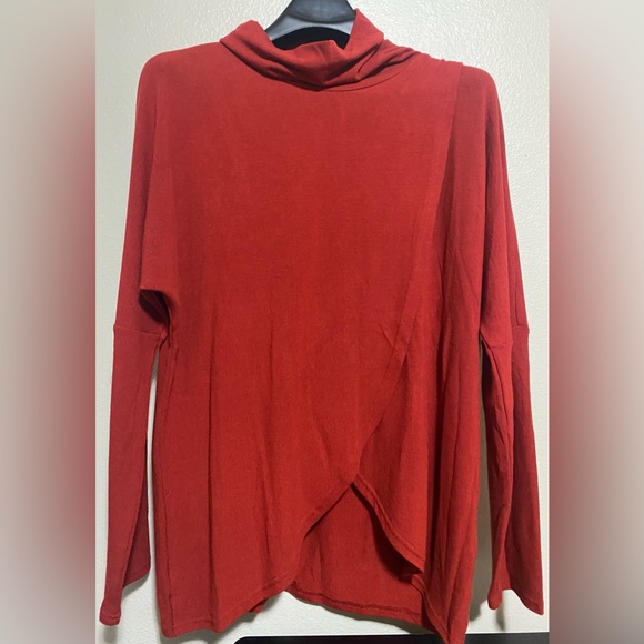 Tickled Teal Athena Cowl Neck Top-size xl - Picture 4 of 11